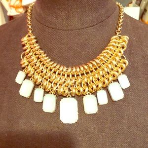 Gold and mint statement necklace